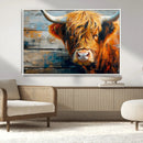 Highland Cow Abstract Canvas Wall Art – Bold Farmhouse