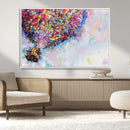 Don't Look Up Movie Canvas Wall Art - Vibrant Floating House