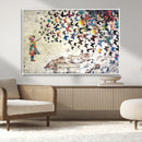 Banksy Wall Art - Banksy Girl Butterfly Graffiti Wall Art