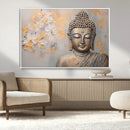 Abstract Buddha Statue Wall Art Canvas Print - Modern