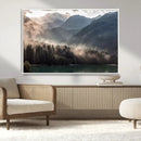 Foggy Mountain Canvas Print Forest Wall Art