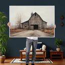 Farmhouse Rustic Barn Wall Art Canvas Print – Framed and