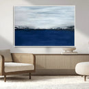 Navy Blue Abstract Wall Art Canvas Print