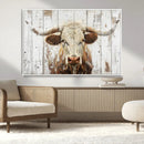 Rustic Longhorn Bull Wall Art Canvas Set – Western-Inspired by MyGreatCanvas | Canvas Wall Art Prints | Photo Prints & Wall Decor