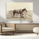 Cowboy Wall Art - Western Horse Canvas Print - Vintage