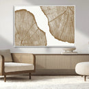 Rustic Brown Tree Ring Wall Art Canvas Print – Framed and