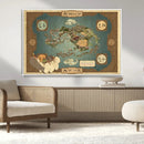 Avatar Wall Art: The Last Airbender Vintage Map - Wall Art