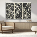 Modern Botanical Wall Art - Floral Black and White Canvas