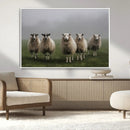 Flock of Sheep in a Mystical Fog – Pastoral Wall Art Canvas by MyGreatCanvas | Canvas Wall Art Prints | Photo Prints & Wall Decor