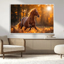 Running Horse Sunset Forest Wall Art Canvas Print by MyGreatCanvas | Canvas Wall Art Prints | Photo Prints & Wall Decor