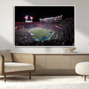 Ben Hill Griffin Stadium Night Game Triple Canvas Wall Art -