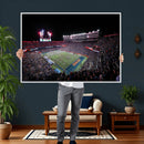 Ben Hill Griffin Stadium Night Game Triple Canvas Wall Art -