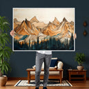Rustic Wood Mountain Wall Art Print | Triptych Giclee Print