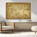 Vintage Game of Thrones Map Wall Art | Westeros and Essos