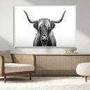 Highland Wall Art Canvas Print – Minimalist Black and White by MyGreatCanvas | Canvas Wall Art Prints | Photo Prints & Wall Decor
