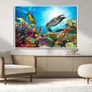 Colorful Coral Reef and Sea Life Turtle Canvas Print, by MyGreatCanvas | Canvas Wall Art Prints | Photo Prints & Wall Decor