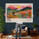 Yayoi Kusama Landscape Canvas Print, Vibrant Floral Mountain Art Print, Framed Botanical Wall Art - by MyGreatCanvas | Canvas Wall Art Prints | Photo Prints & Wall Decor