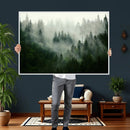 Foggy Forest Wall Art – Tranquil Green Woodland Canvas by MyGreatCanvas | Canvas Wall Art Prints | Photo Prints & Wall Decor