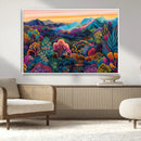 Colorful Abstract Landscape Wall Art Print Canvas - Vibrant