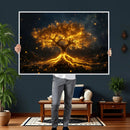 Golden Tree of Life Canvas Wall Art Print - Majestic Glowing by MyGreatCanvas | Canvas Wall Art Prints | Photo Prints & Wall Decor