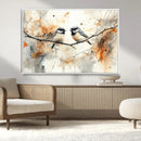 Abstract Watercolor Chickadee Bird Canvas Wall Art Print - by MyGreatCanvas | Canvas Wall Art Prints | Photo Prints & Wall Decor