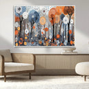 Abstract Winter Landscape Canvas Wall Art Print - Large