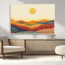 YAYOI KUSAMA Colorful Dot Art Landscape Canvas - Framed
