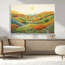 YAYOI KUSAMA Wall Art - Colorful Dot Art Landscape Canvas,