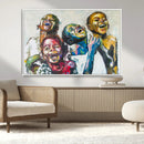Shai Yossef Style Canvas Art - Joyful African Black Kids by MyGreatCanvas | Canvas Wall Art Prints | Photo Prints & Wall Decor