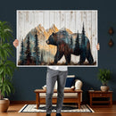 Rustic Bear Wall Art - Grizzly 399 Bear Wall Art - Mountain