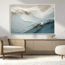 Waves Abstract Wall Art Print, Modern Framed Abstract Canvas