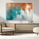 Vintage Abstract Print - Bold Teal and Orange Canvas Wall by MyGreatCanvas | Canvas Wall Art Prints | Photo Prints & Wall Decor