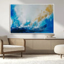 Blue Abstract Print - Dynamic Ocean-Inspired Canvas Wall Art