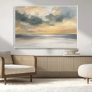 Modern Coastal Artwork with Vibrant Abstract Ocean Waves