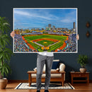 Wrigley Field Chicago Cubs Panoramic Canvas Print –