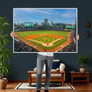 Wrigley Field Chicago Cubs Panoramic Canvas Print –