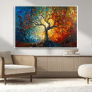 Yggdrasil Tree of Life Mosaic Stained Glass Wall Art Canvas,