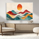 Southwest Mountain Wall Art Canvas Print – Boho Triptych
