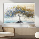 Golden and Silver Tree Wall Art – Framed Elegant Leaves by MyGreatCanvas | Canvas Wall Art Prints | Photo Prints & Wall Decor