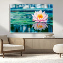 Lotus Flower Wall Art Canvas Print, Water Lily Large Wall