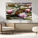 Lotus Flower Wall Art Canvas Print, Water Lily Large Wall