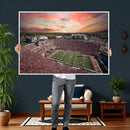 Indiana Memorial Stadium Wall Art Canvas Print, Framed