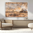 Rustic Farmhouse Wall Art Canvas Print | Barn and Field