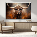 Highland Bull Canvas Abstract Canvas Wall Art Print –