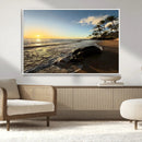 Tropical Beach Wall Art - Stunning Ocean Sunset Canvas Print