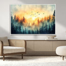 Abstract Forest Wall Art Print- Serene Nature Canvas Print