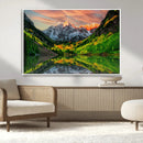 Maroon Bells Lake Wall Art Canvas Print – Framed Majestic by MyGreatCanvas | Canvas Wall Art Prints | Photo Prints & Wall Decor