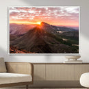 Mountain Sunrise Wall Art – Framed Alpine Ridge Canvas by MyGreatCanvas | Canvas Wall Art Prints | Photo Prints & Wall Decor
