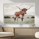 Texas Longhorn Wall Art – Framed Spotted Cattle Canvas by MyGreatCanvas | Canvas Wall Art Prints | Photo Prints & Wall Decor