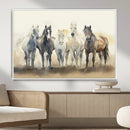 Wild Horses Wall Art Canvas Print, Framed Running Horses Art
